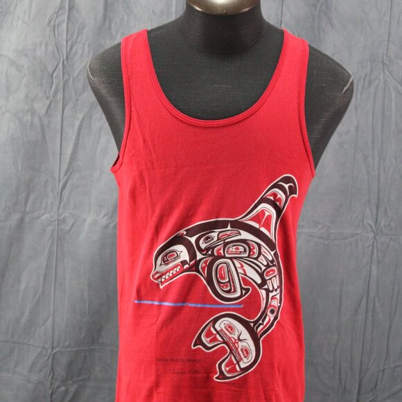Vintage Tank Top - Haida Killer Whale Graphic - Men's Medium - Picture 3 of 7